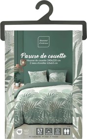 Zelené bavlnené obliečky na dvojlôžko/predĺžené 240x220 cm Nymea – douceur d'intérieur