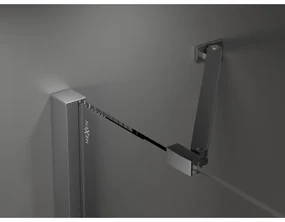 Mexen Velar Duo, sprchový kút s posuvnými dverami 90 x 90 cm, 8mm šedé sklo, brúsený grafit, 871-090-090-42-95