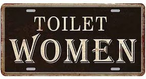 Ceduľa značka Toilet Woman