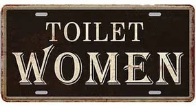 Ceduľa značka Toilet Woman