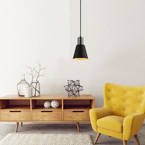 Čierne závesné svietidlo ø 14 cm Kem – Opviq lights