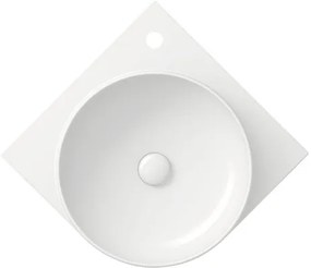 Rohové umývadlo RAVAK Yard sanitárna keramika biela 45 x 45 x 12,5 cm XJX01245000