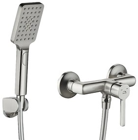 Laveo Alita, sprchová batéria s ručnou sprchovou súpravou, brúsená oceľ, LAV-BVA_341D