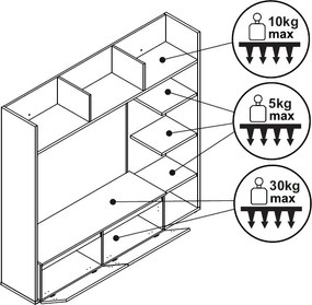 TV stena Douglas, dub artisan