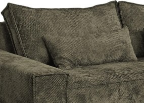 Trojmiestna pohovka Cassino, olivovo zelená tkanina