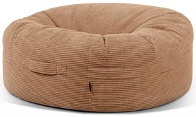 Hnedý menčestrový sedací vak Roll 135 – SLOWDOWN