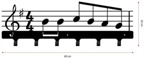 Vešiak na stenu do chodby MUSIC