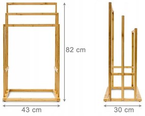 Bambusový stojan na uteráky WASHA