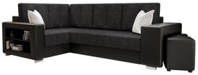 Rohová sedacia súprava Lush (čierna) (L). Akcia -20%. Vlastná spoľahlivá doprava až k Vám domov. 1057225