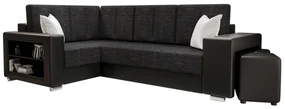 Rohová sedacia súprava Lush (čierna) (L). Akcia -20%. Vlastná spoľahlivá doprava až k Vám domov. 1057225