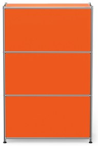 Komoda Kovová komoda »CN3« s výklopnými priečinkami, oranžová