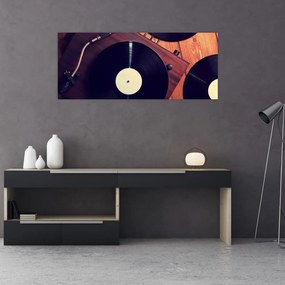 Obraz gramofónových dosiek (120x50 cm)