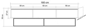 TV stolík/skrinka Mila 180. Vlastná spoľahlivá doprava až k Vám domov. 1067163