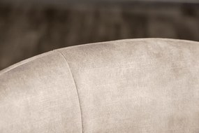 Stolička Euphoria champagne greige zamatová otočná