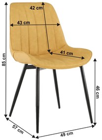 Jedálenská stolička Halana (žltá). Vlastná spoľahlivá doprava až k Vám domov. 1016073