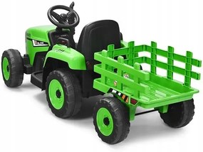 Elektrický traktor s prívesom 8km/h | zelený