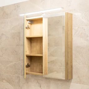 Mereo Mereo, Kúpeľňová galerka 80 cm, zrkadlová skrinka, 2x dvere, MER-CN717GB