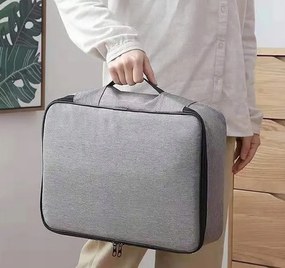 Uzamykateľný organizér na dokumenty - šedý