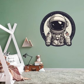 PIPPER. Kruhová samolepka na stenu "Astronaut" Veľkosť: 100 cm
