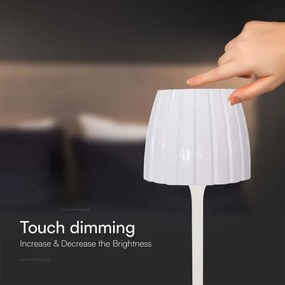 LED Stmievateľná dobíjacia stolná lampa LED/2,7W/5V 3000-6000K 1800 mAh biela
