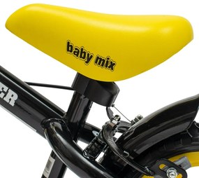 Detský balančný bicykel s brzdou Baby Mix Traveller čierny