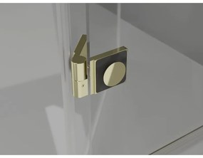 Mexen Lunar T, výklopný pravý sprchový kút 140 x 90 cm, 8mm číre sklo, zlatý profil, 834T-140-090-50-00-P
