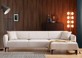 Biela rohová pohovka Belissimo, pravý roh – Balcab Home