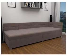 Čalúnená váľanda s univerzálnym čelom a úložným priestorom AMSTERDAM 90x200 cm béžová