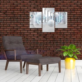 Abstraktný obraz v antickom štýle (90x60 cm)