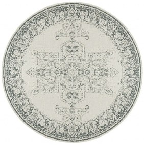 Hanse Home, Kusový koberec Twin Supreme 104139 Green / Cream kruh – na von aj na doma, 200x200 (priemer) kruh, zelená, chodba / predsieň