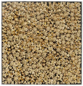 Gold Flower obraz čierny/zlatý 120x120 cm