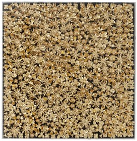 Gold Flower obraz čierny/zlatý 120x120 cm