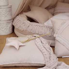 Hniezdo pre deti Boho so strapcami púdrovo ružová