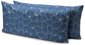 Obliečky na vankúše z mikrovlákna, modré, 2 ks, cca 80 x 40 cm