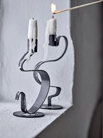 Bloomingville Kovový svietnik Do Black – sada 2 ks