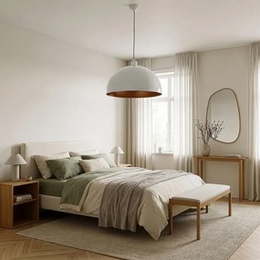 BRILAGI - LED luster na lanku METALO 1xE27/40W/230V pr. 40 cm biela/medená