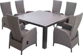 Doppler PRATO PARIS sivé - luxusná záhradná súprava 6+1