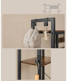 Stojanový vešiak NAVOR hnedá/čierna