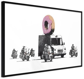 Artgeist Plagát - Donut Police [Poster] Veľkosť: 45x30, Verzia: Čierny rám