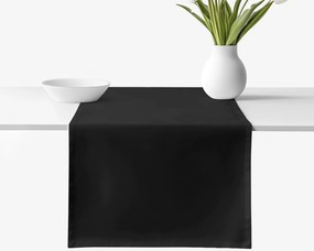 Goldea behúň na stôl 100% bavlnené plátno - čierny 35x120 cm