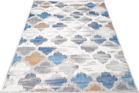 TA Koberec D654B BIELA D_MODRÉ ÚDOLIE Rozmer: 80x150 cm