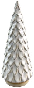 Vánoční dekorace stromek II SANTA LILA 19,5 cm béžový/bílý
