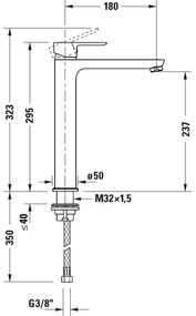 Duravit DC1043002010 - Umývadlová batéria D-CODE lesklý chróm