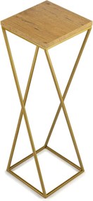 STOJAN NA KVETINÁČ LOFT7 70X24X24 CM ZLATÁ/HNEDÁ