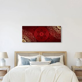 Obraz - Zlaté mandaly (120x50 cm)