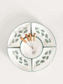 Sada servírovacích misiek FINCAN biela / zelená 755286