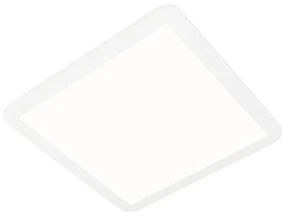 Stropné svietidlo biele 40 cm štvorcové vrátane LED 3-stupňový stmievač IP44 - Steve
