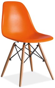 Jedálenská stolička Signal ENZO buk/oranžová