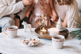Bloomingville Vianočný svietnik Siffer Polyresin Čierna