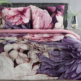 MAKOSATÉNOVÉ OBLIEČKY REINA35 200X220 CM, 2KS 70X80 CM KVETY